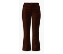 Claudine velvet kick-flare jeans - Brown