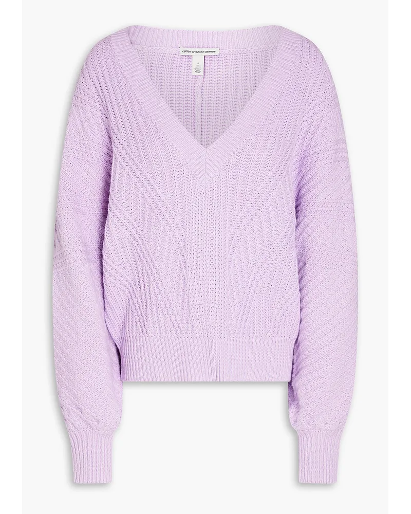 Autumn Cashmere Ribbed cotton sweater - Purple Purple