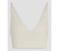Jersey bra top - White