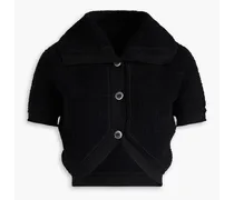 Campana cropped bouclé wool cardigan - Black