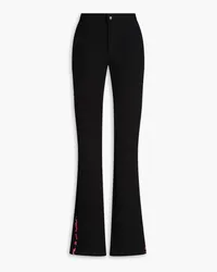 Emilio Pucci Twill-trimmed stretch-crepe flared pants - Black Black