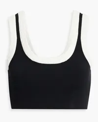 Alexander Wang Cropped stretch-knit top - Black Black