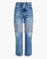 Maison Margiela Patchwork high-rise straight-leg jeans - Blue Blue