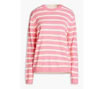 Striped wool and cashmere-blend sweater - Pink