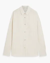 Onia Striped linen and Lyocell-blend shirt - Neutral Neutral