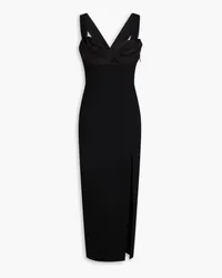 Rachel Gilbert Alaric pleated crepon midi dress - Black Black