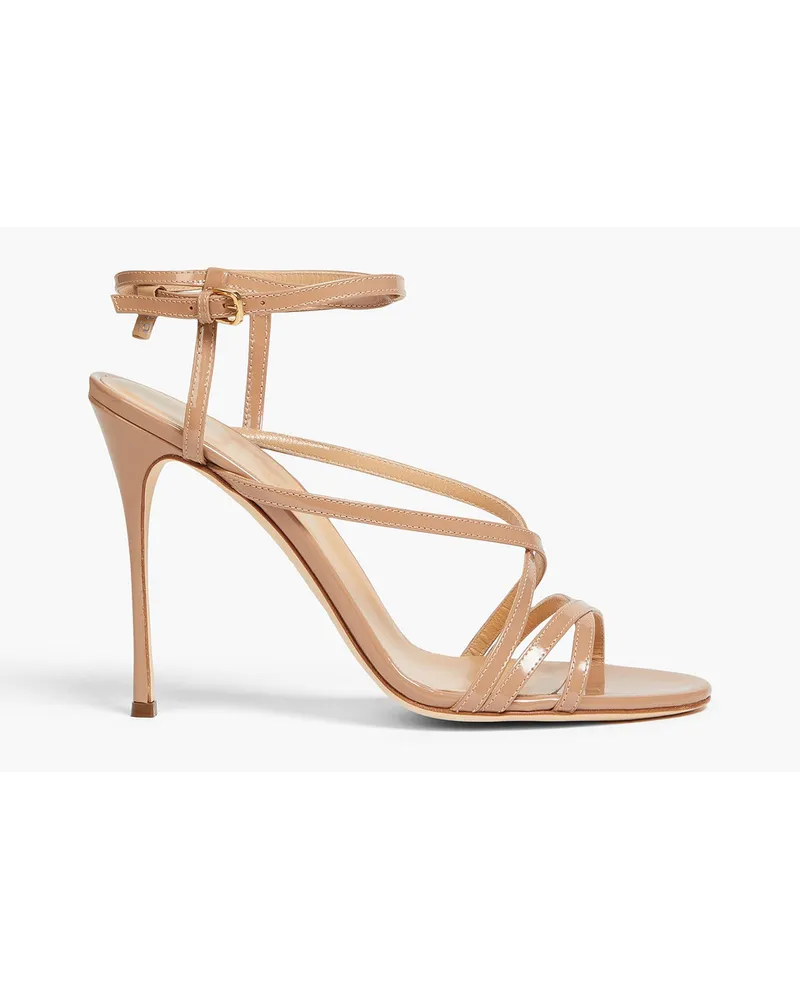 Sergio Rossi Bon Ton patent-leather sandals - Neutral Neutral