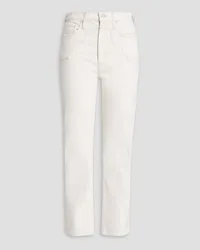 Mother Buckle high-rise slim-leg jeans - White White