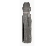 Tzilly belted sequined chiffon maxi dress - Metallic