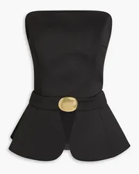 NICHOLAS Peyton strapless embellished jersey bustier top - Black Black