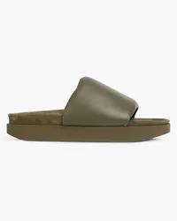 Zimmermann Padded leather slides - Green Green