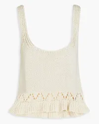 ba&sh Cropped cotton top - White White