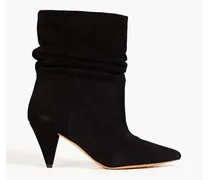 Theke gathered suede ankle boots - Black