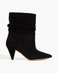 IRO Theke gathered suede ankle boots - Black Black