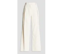 Bennett corduroy wide-leg pants - White