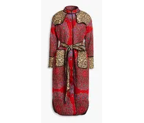 Dalton quilted printed cotton coat - Red