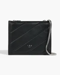 IRO Quilted leather cross-body bag - Black Black