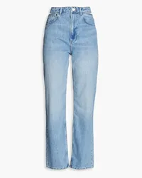 Frame Denim Le High cutout high-rise straight-leg jeans - Blue Blue