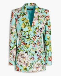 Dolce & Gabbana Floral-print stretch-cotton twill blazer - Blue Blue