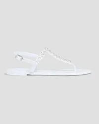 Stuart Weitzman Embellished PVC slingback sandals - White White