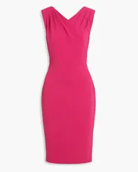 Badgley Mischka Pleated crepe dress - Pink Pink