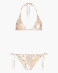 Lisa Marie Fernandez Pamela metallic triangle bikini - Metallic Metallic