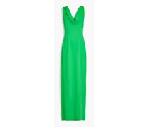 Draped crepe gown - Green