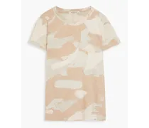 Camouflage-print Pima cotton-jersey T-shirt - Neutral