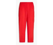 Cropped cupro tapered pants - Red