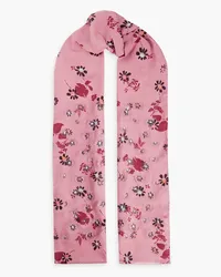 Valentino Garavani Floral-print fil coupé silk scarf - Pink - OneSize Pink