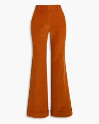 Victoria Beckham Cotton-corduroy bootcut pants - Brown Brown