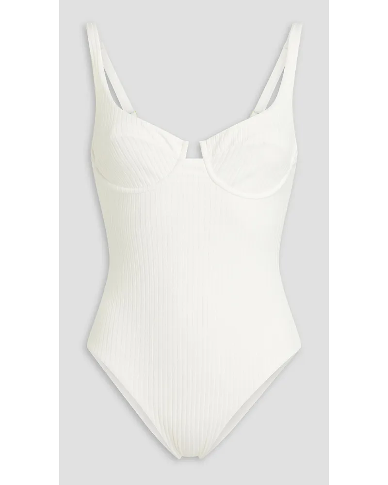 Melissa Odabash Sanremo ribbed swimsuit - White White