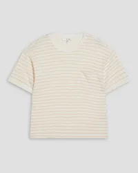 Frame Denim Striped linen-jersey T-shirt - Neutral Neutral