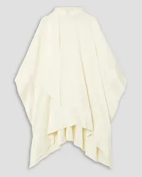 Taller Marmo Palm Beach tie-detailed satin-trimmed crepe kaftan - White White