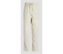 Poplin-paneled jersey track pants - White
