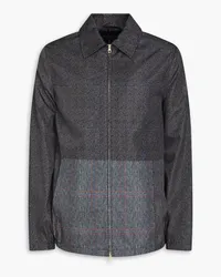 Dunhill Herringbone shell zip-up jacket - Gray Gray