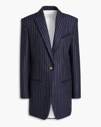 Philosophy Di Lorenzo Serafini Pinstriped brushed wool-twill blazer - Blue Blue