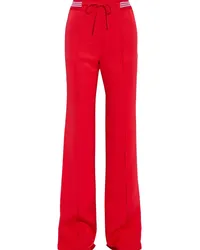 Valentino Garavani Striped faille straight-leg pants - Red Red