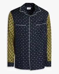 Erdem Lucius printed satin-twill shirt - Blue Blue