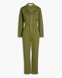 Alex Mill Standard cropped stretch-cotton jumpsuit - Green Green