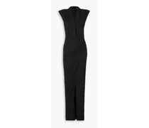 Draped crepe gown - Black