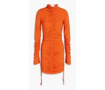 Nolan ruched jersey mini dress - Orange