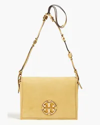 Tory Burch Miller embellished suede cross-body bag - Yellow Yellow