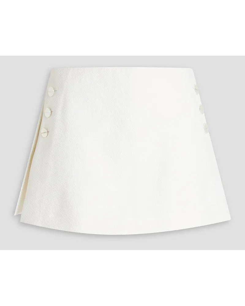 Hallie cotton-twill shorts - White