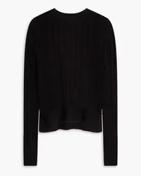 Autumn Cashmere Cable-knit cashmere sweater - Black Black