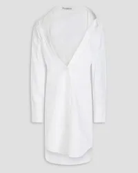 J.W.Anderson Ruched cotton-poplin shirt dress - White White