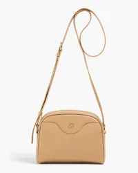 Ferragamo Pebbled-leather shoulder bag - Brown Brown