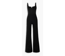 Paneled crepe jumpsuit - Black