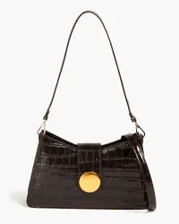 Elleme Baguette croc-effect leather shoulder bag - Brown Brown