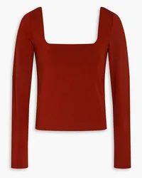 Vince Stretch-Pima cotton-jersey top - Red Red